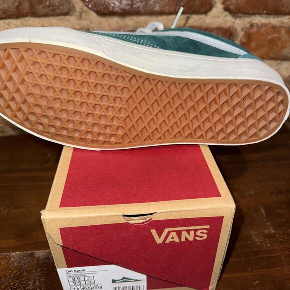 Vans Old Skool Pig Suede - Jasper Green Sz 8 Mens 9.5 Womens VN0A 4U3B 2O4 - Picture 3 of 5